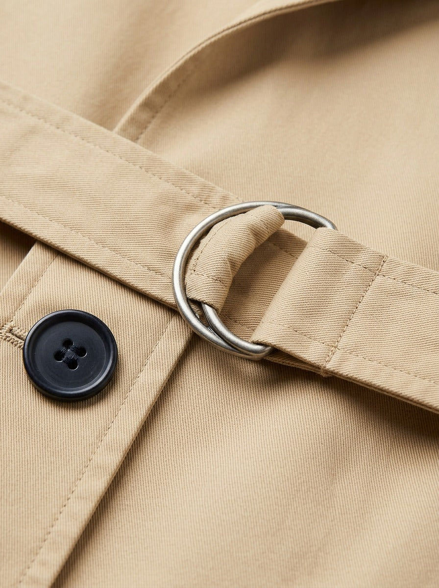Crosby trench coat, fabric close up, Gentlemens Manor