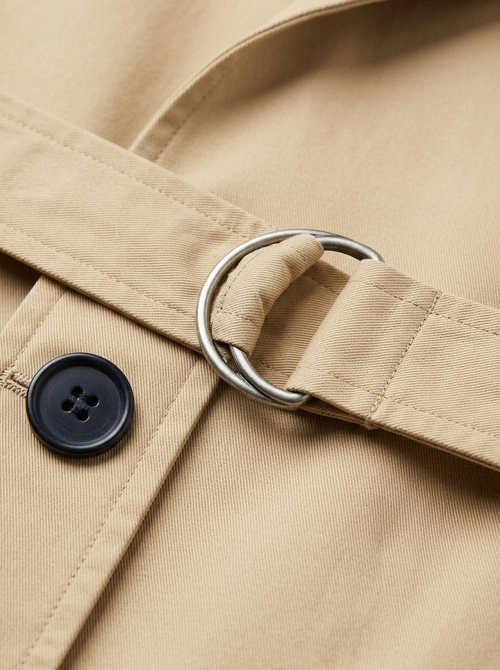 Crosby trench coat, fabric close up, Gentlemens Manor
