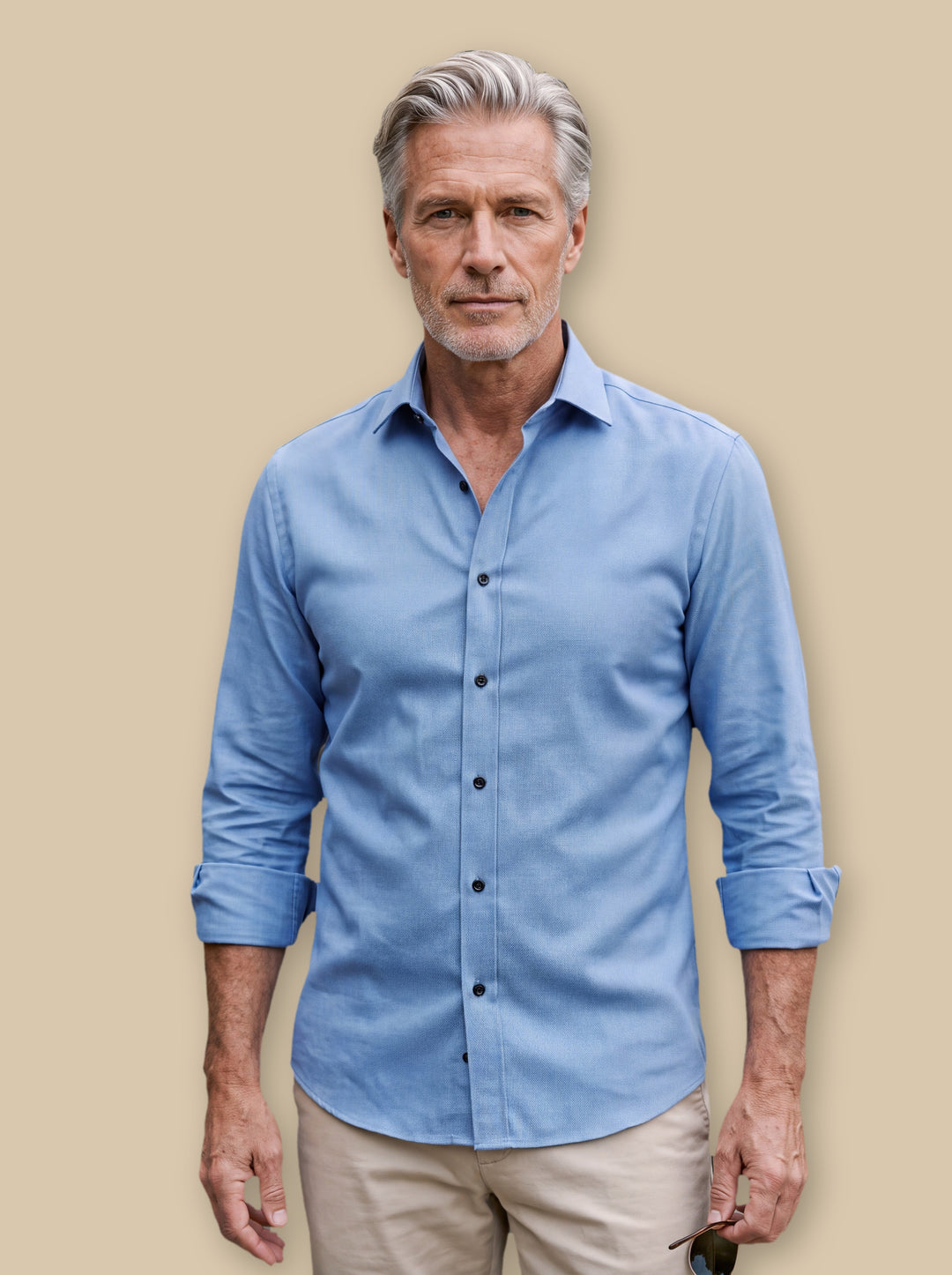 Curtis dress shirt in Blue, studio - Gentlemens Manor