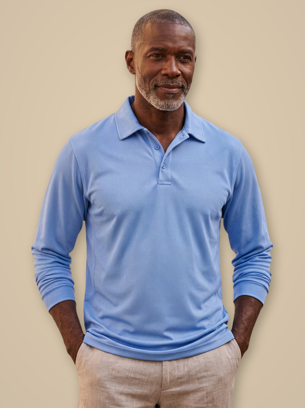 Dalton polo shirt in Light Blue, studio - Gentlemens Manor