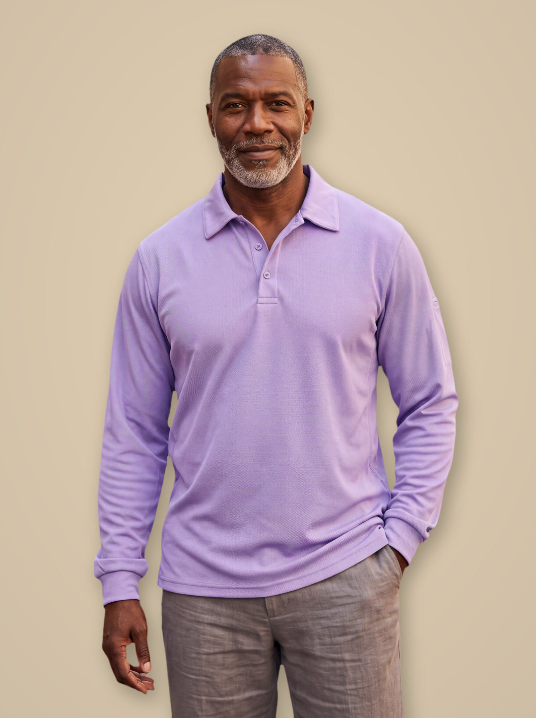 Dalton polo shirt in Light Purple, studio - Gentlemens Manor