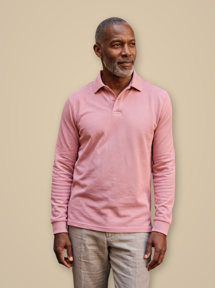 Dalton polo shirt in Pink, studio - Gentlemens Manor