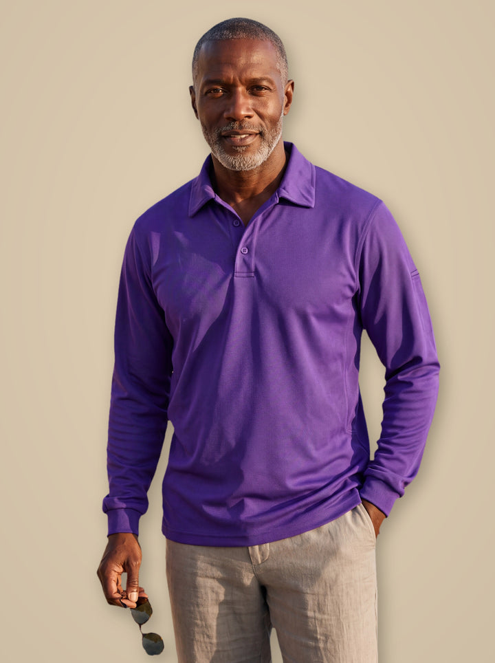 Dalton polo shirt in Purple, studio - Gentlemens Manor