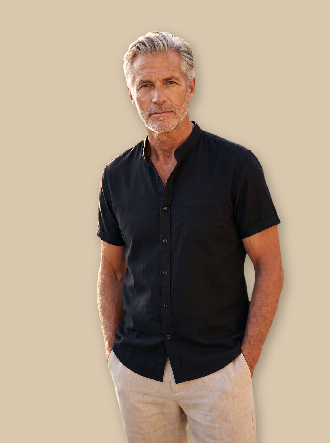 Dana beach shirt in Black, studio - Gentlemens Manor