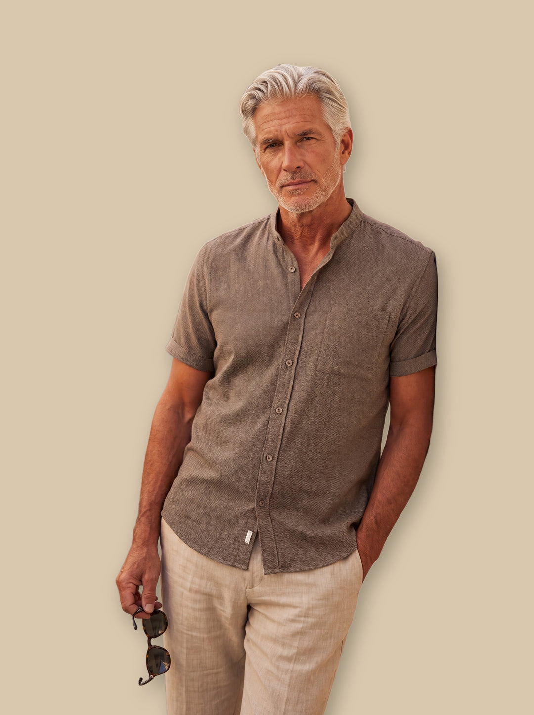 Dana beach shirt in Grey, studio - Gentlemens Manor