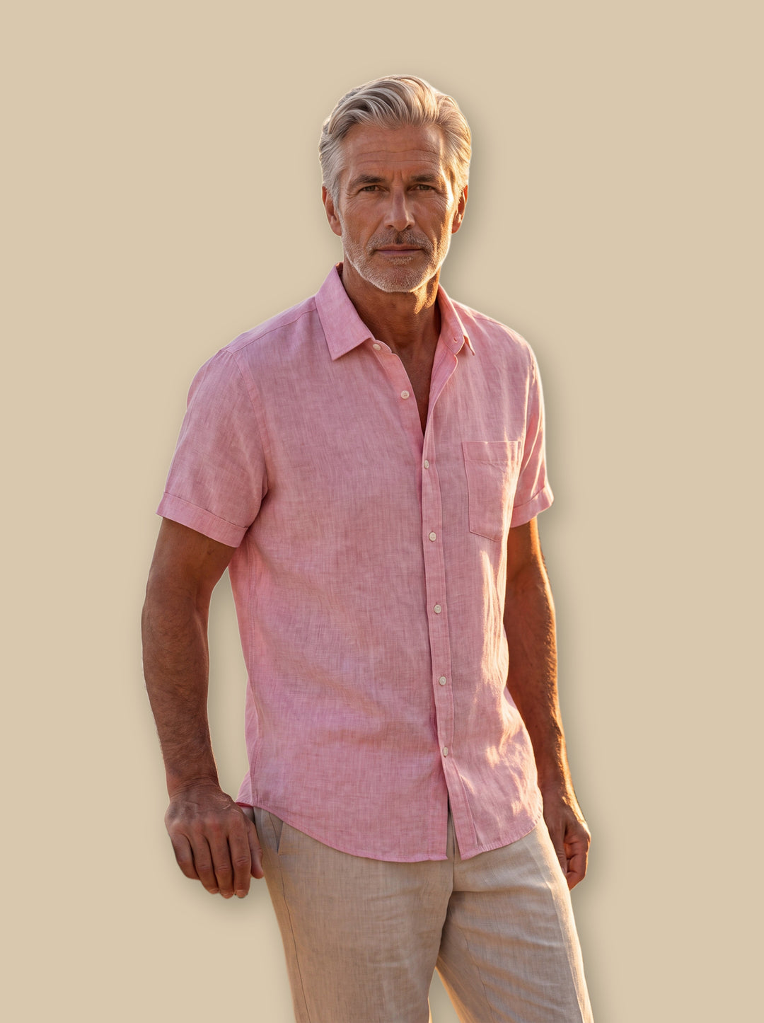Dana beach shirt in Pink, studio - Gentlemens Manor