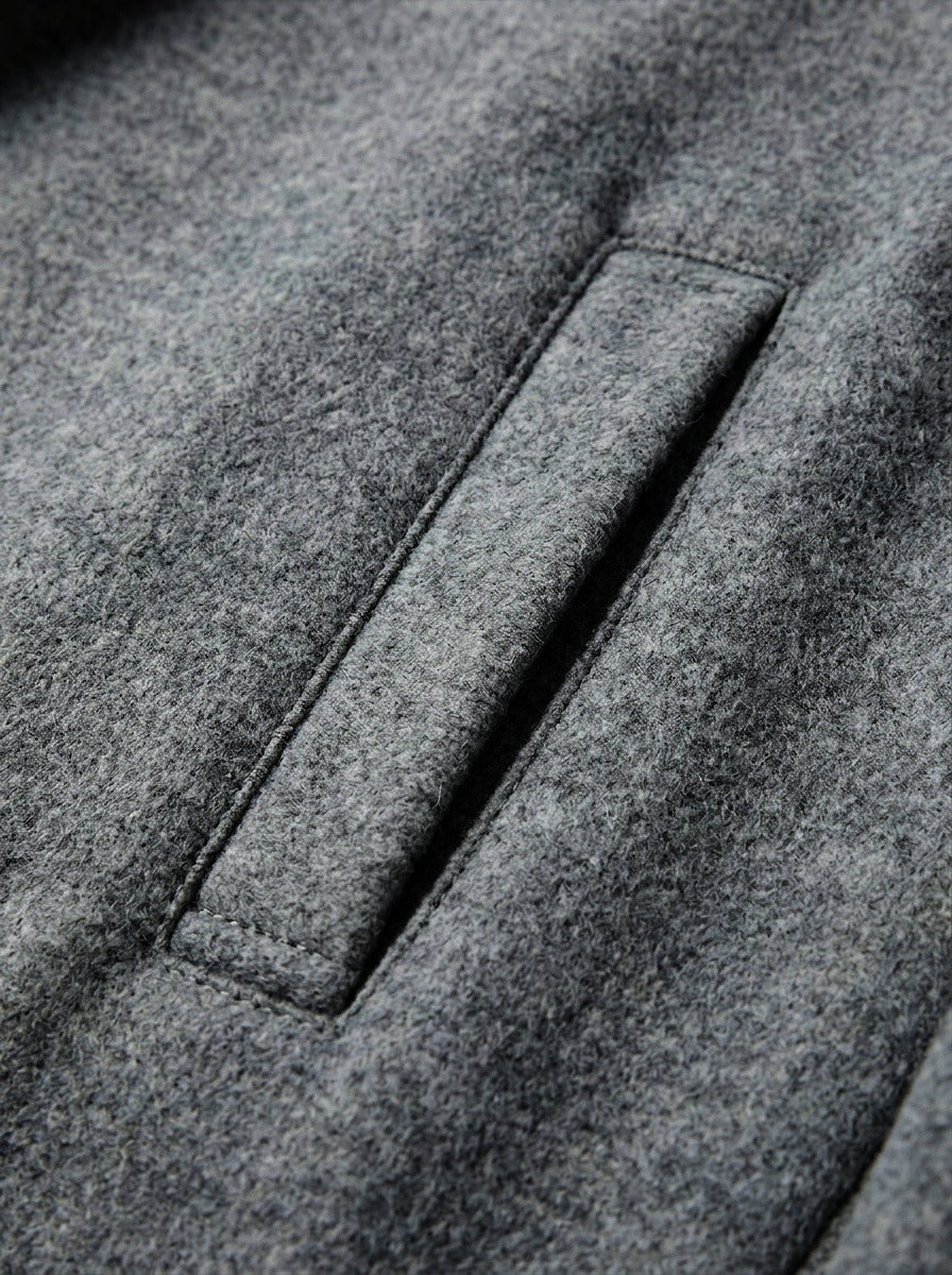 Danforth plush lined car coat, fabric close up, Gentlemens Manor