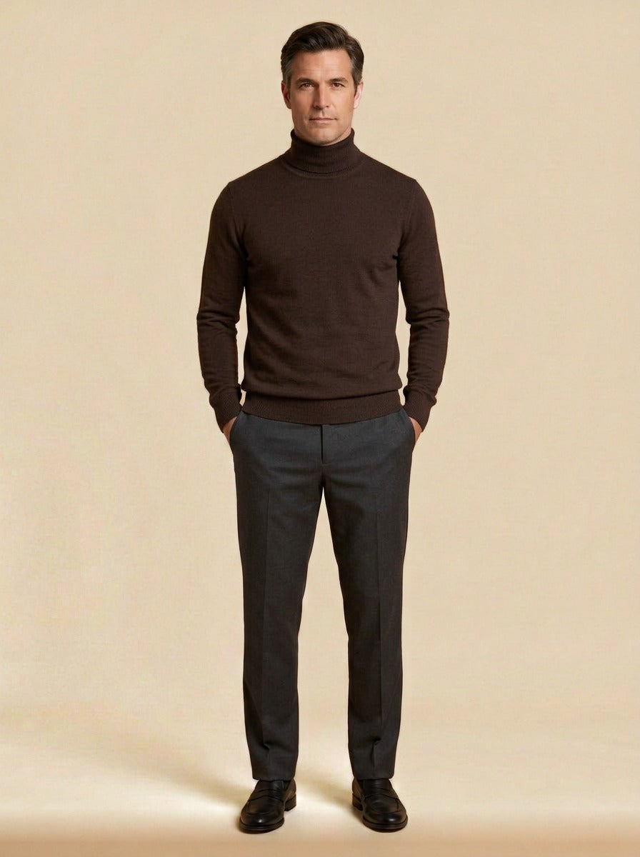 Danvers sweater in Brown, studio, Gentlemens Manor