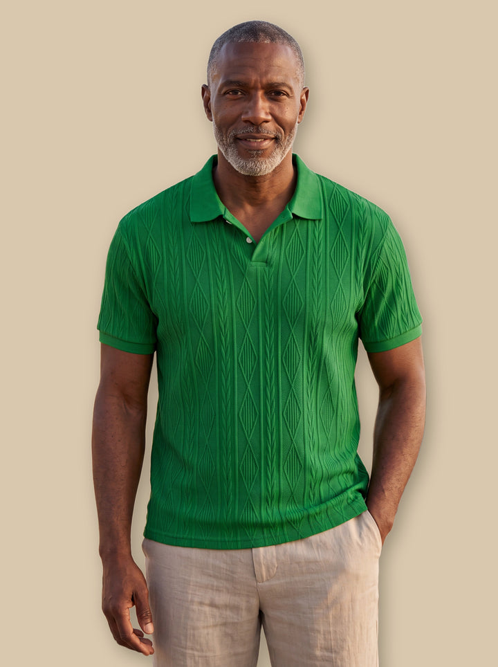 Darby polo shirt in Green, studio - Gentlemens Manor