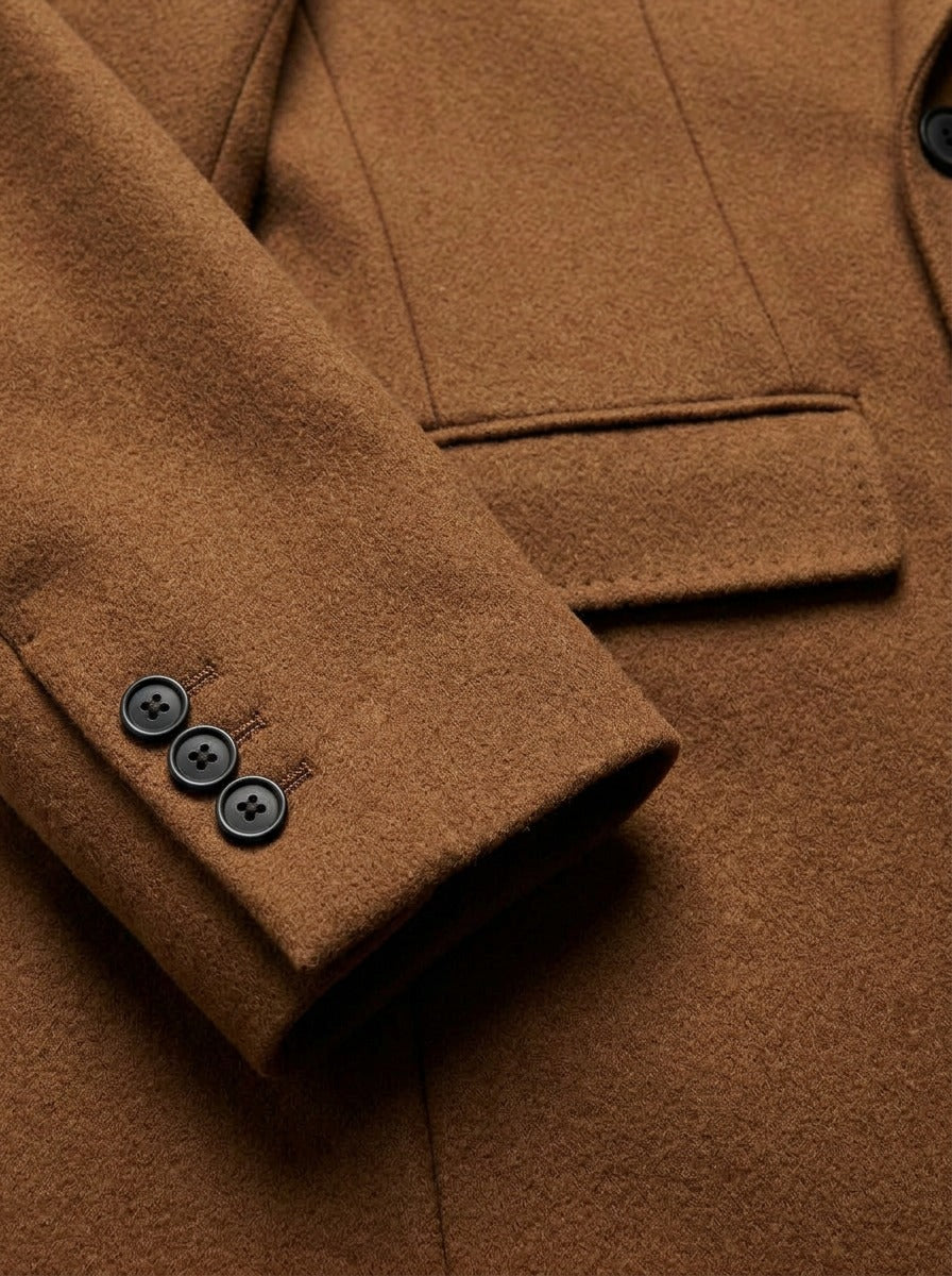 Davenport overcoat, fabric close up, Gentlemens Manor