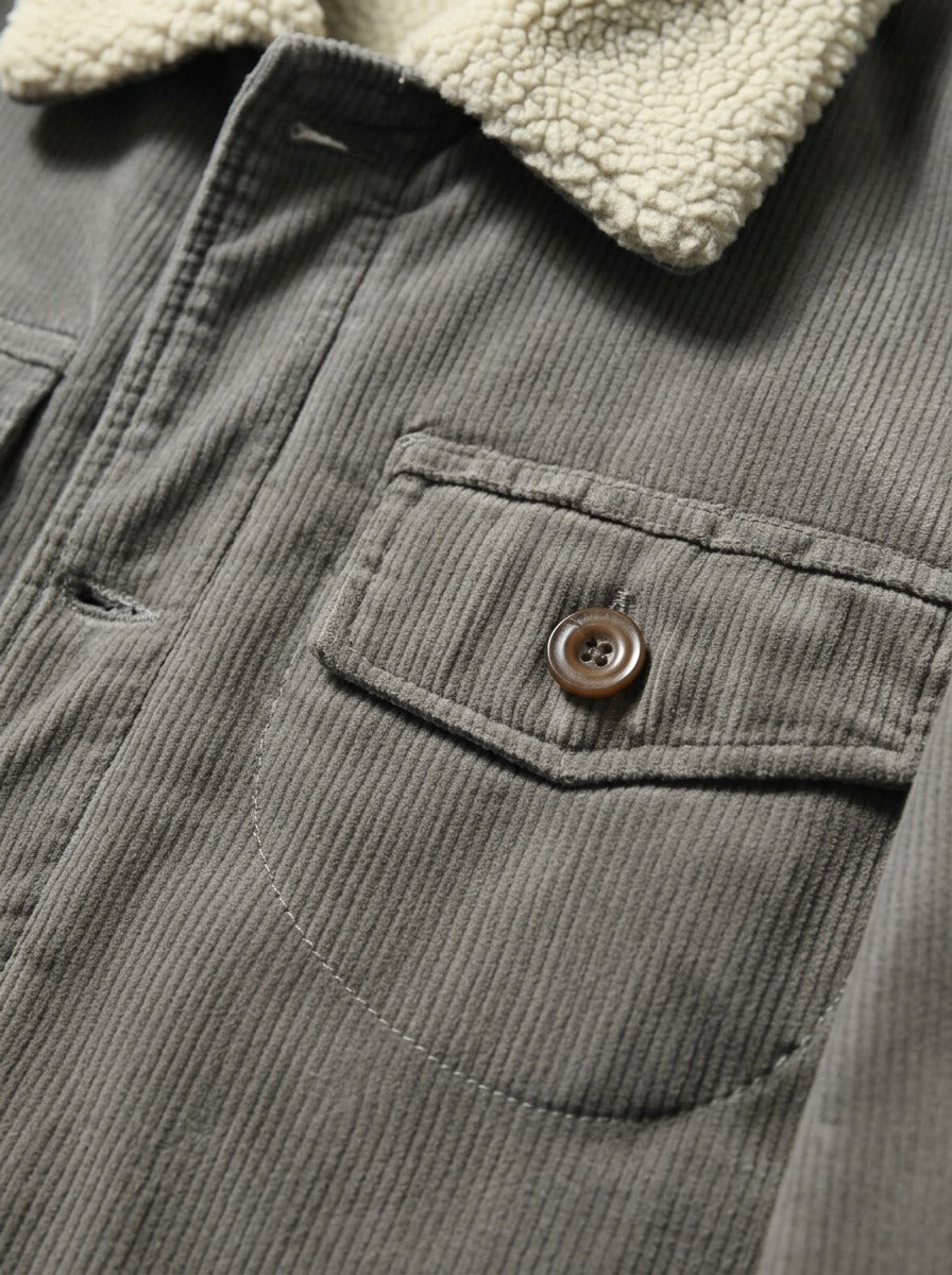Denton corduroy trucker jacket, fabric close up, Gentlemens Manor