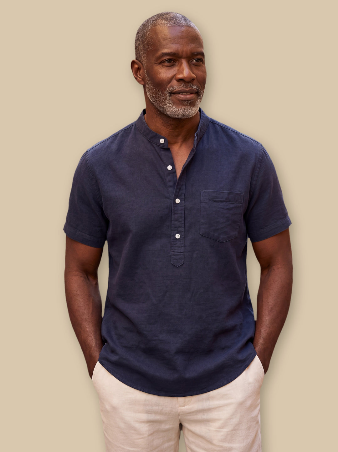 Denver casual shirt in Navy, studio - Gentlemens Manor