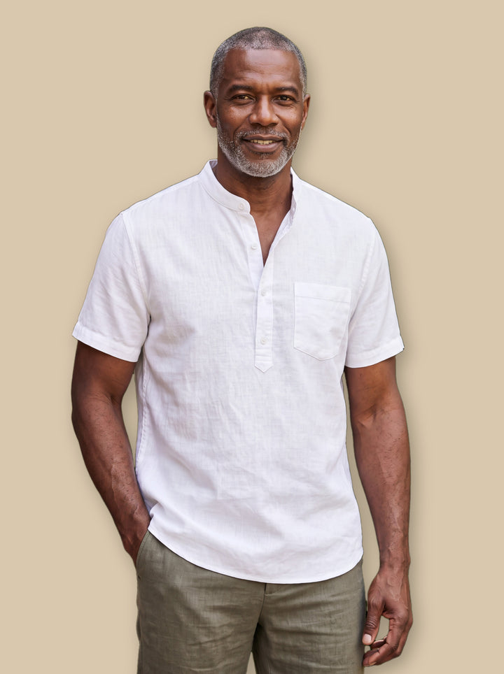 Denver casual shirt in White, studio - Gentlemens Manor