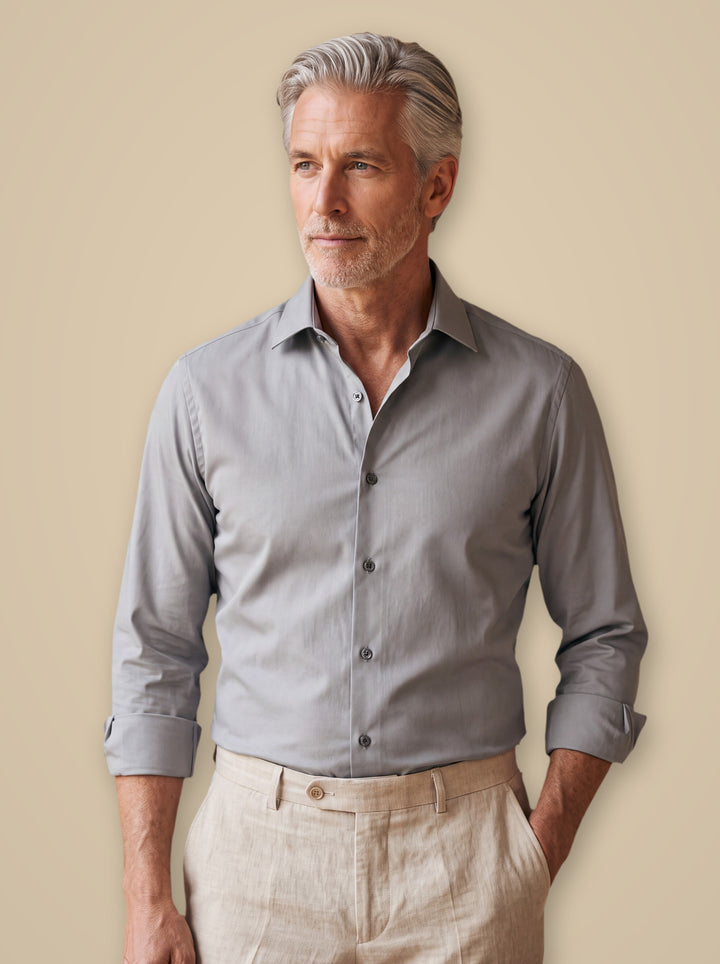 Desmond dress shirt in Grey, studio - Gentlemens Manor