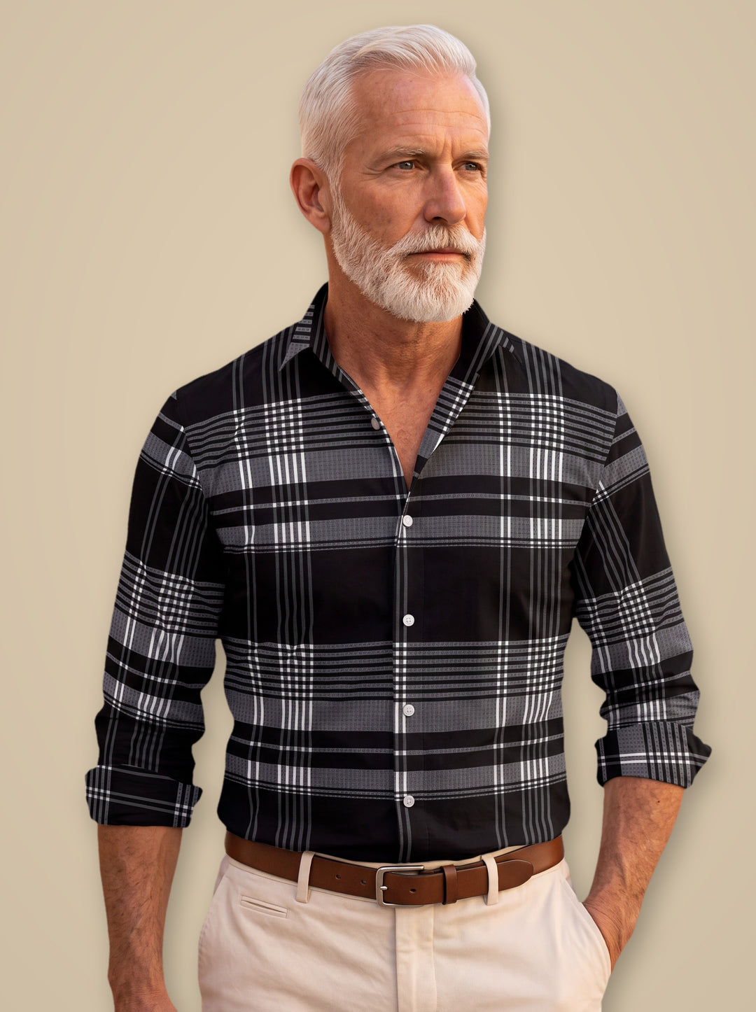 Dexter casual shirt in Black, studio - Gentlemens Manor