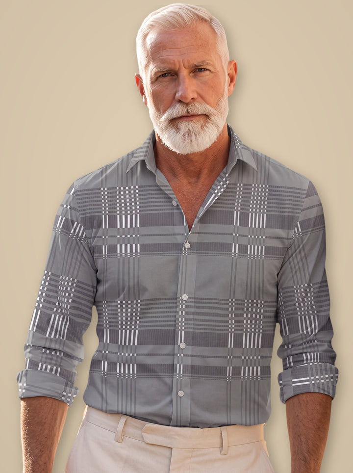 Dexter casual shirt in Grey, studio - Gentlemens Manor