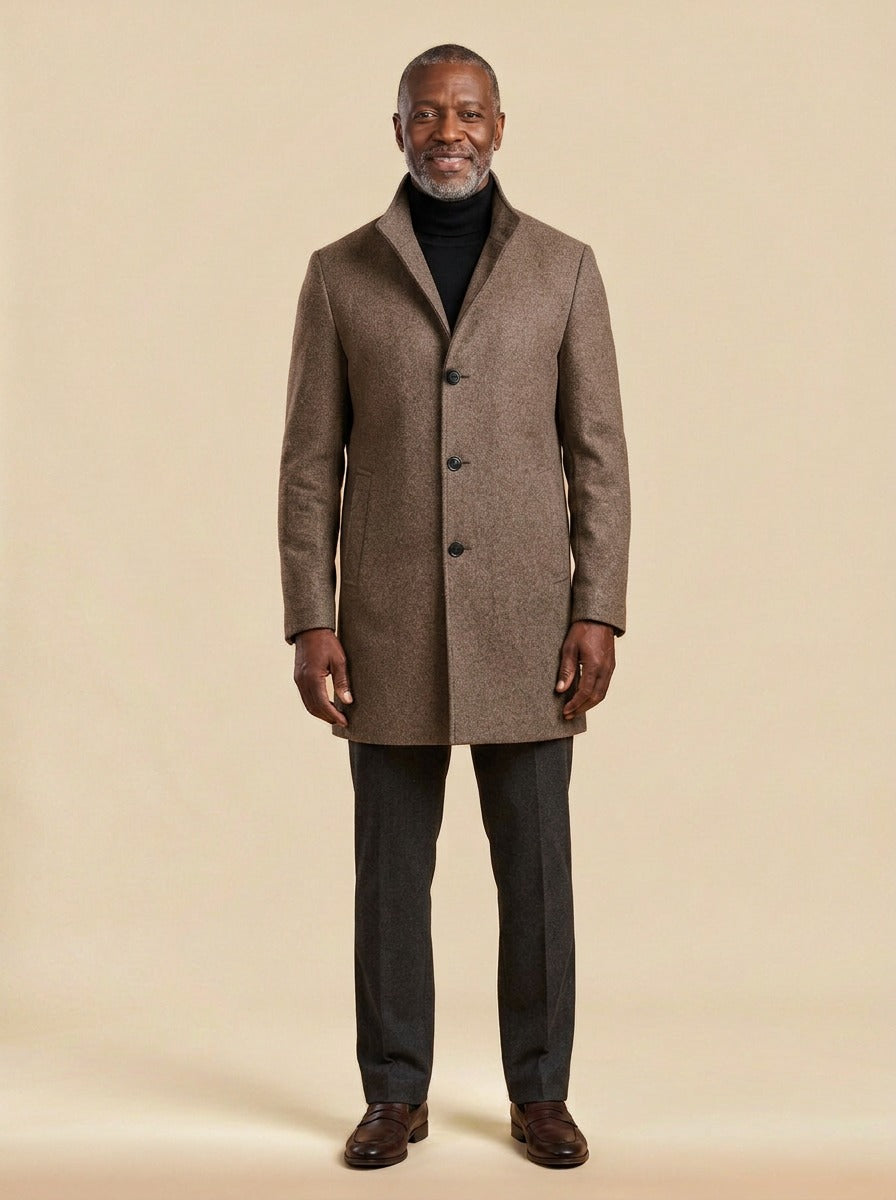 Digby overcoat in Brown, studio, Gentlemens Manor
