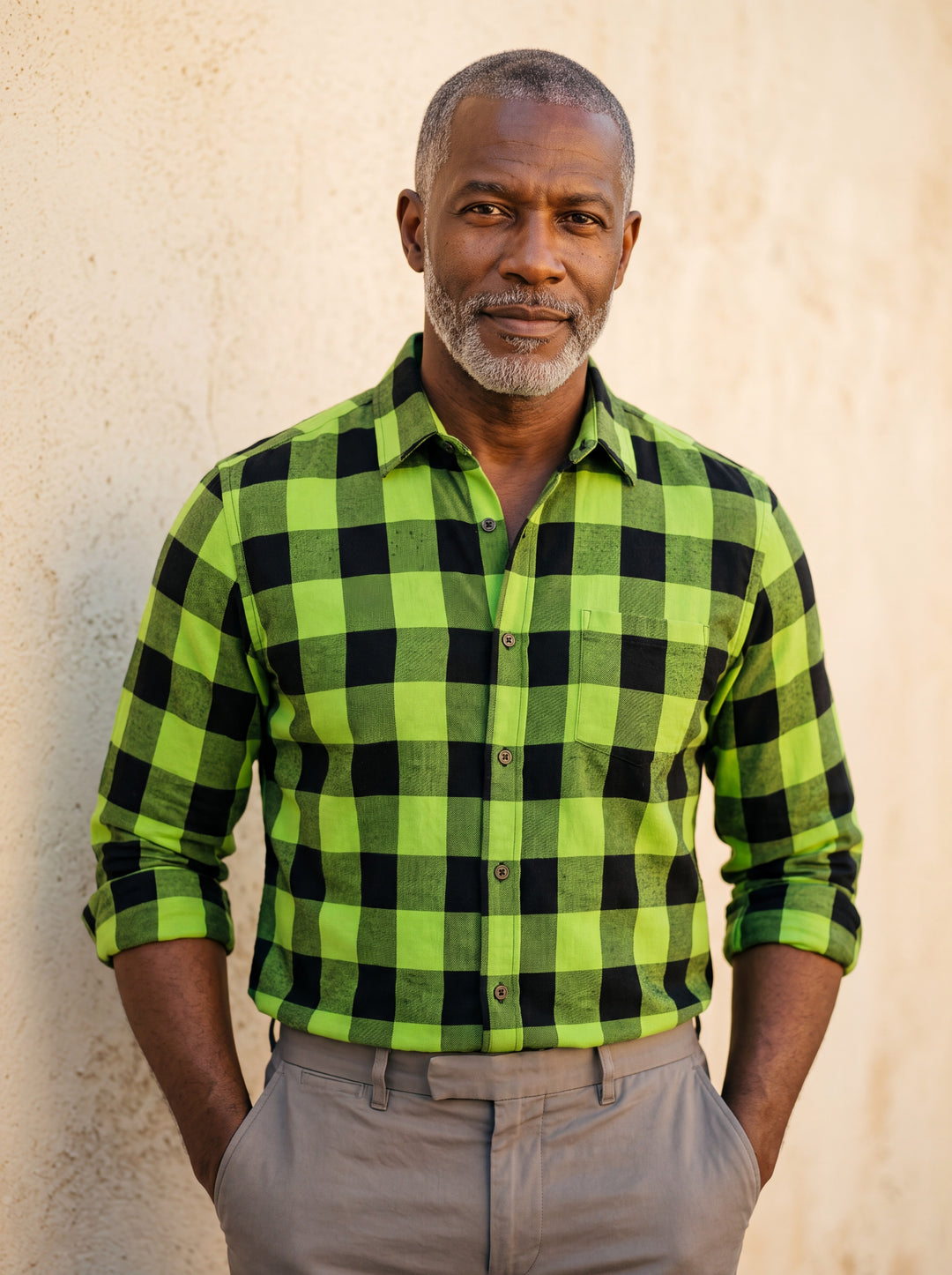 Dominic shirt in Green, worn by a model in a Mediterranean setting - Gentlemens Manor lifestyle
