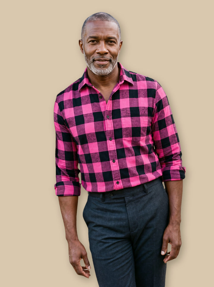Dominic casual shirt in Pink, studio - Gentlemens Manor