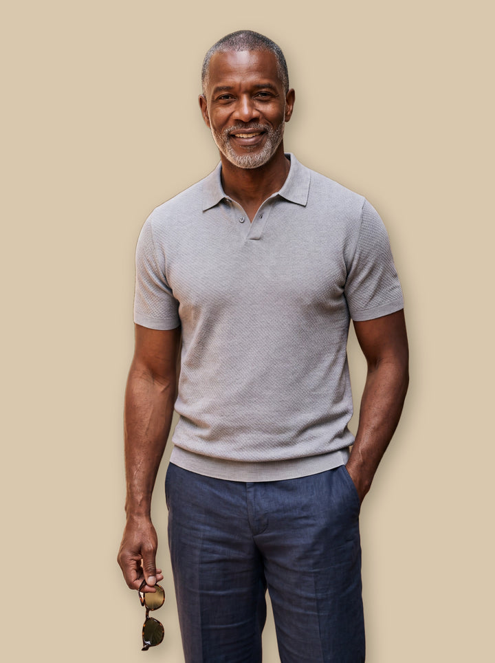 Donald polo shirt in Grey, studio - Gentlemens Manor