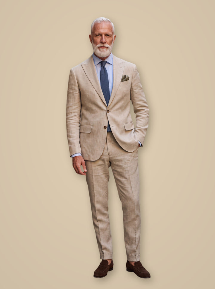 Douglas blazer suit in Beige, studio - Gentlemens Manor