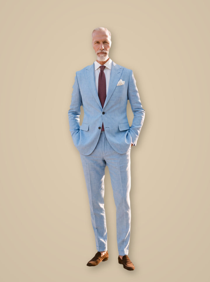 Douglas blazer suit in Light Blue, studio - Gentlemens Manor