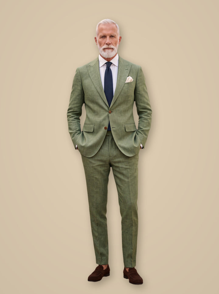 Douglas blazer suit in Olive, studio - Gentlemens Manor