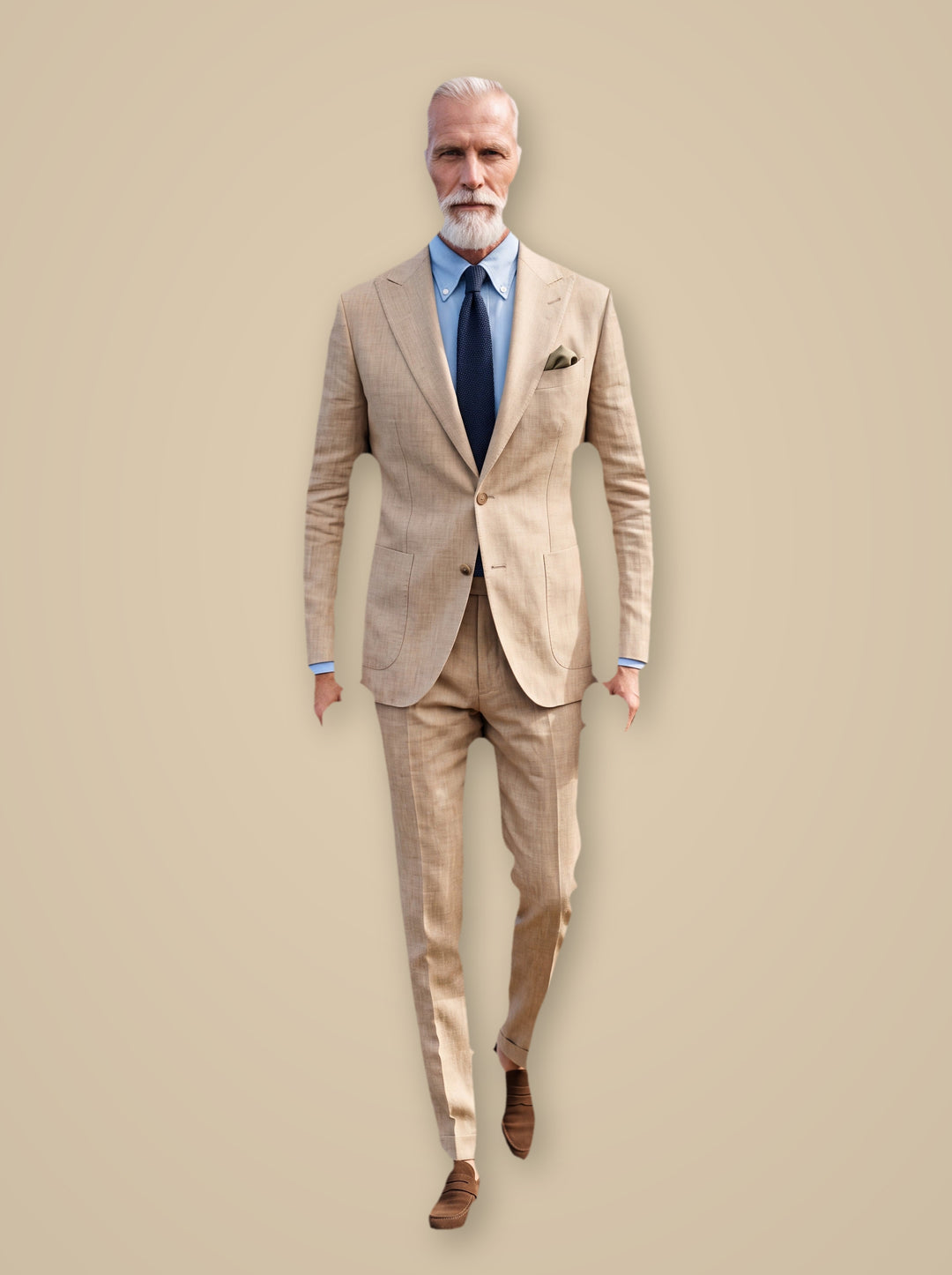 Douglas blazer suit in Sand, studio - Gentlemens Manor