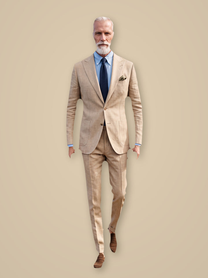 Douglas blazer suit in Sand, studio - Gentlemens Manor