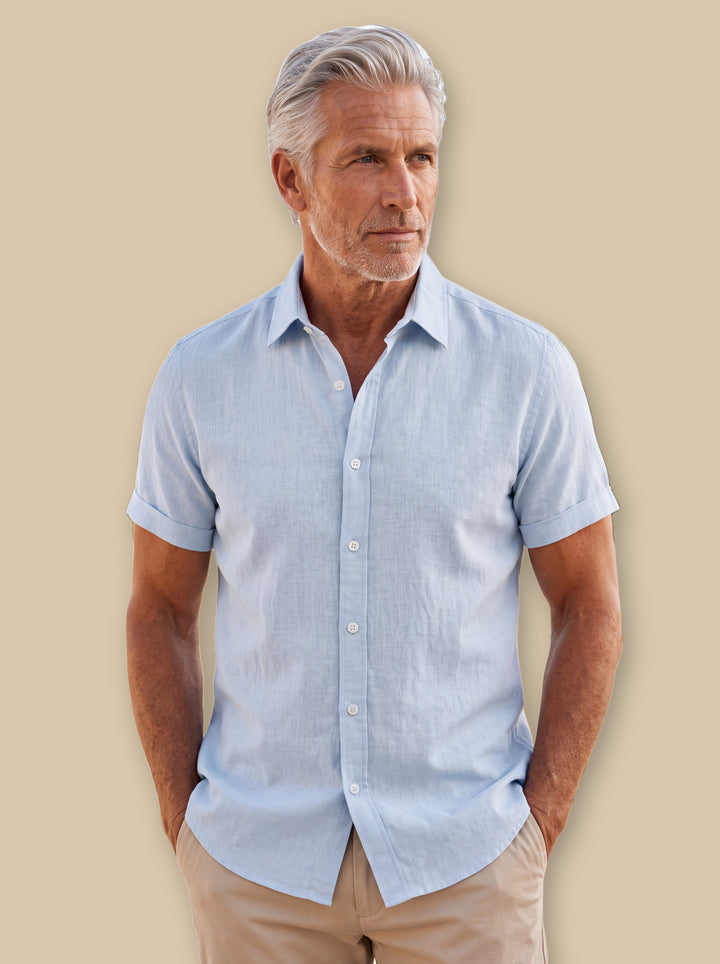 Douglas dress shirt in Blue, studio - Gentlemens Manor