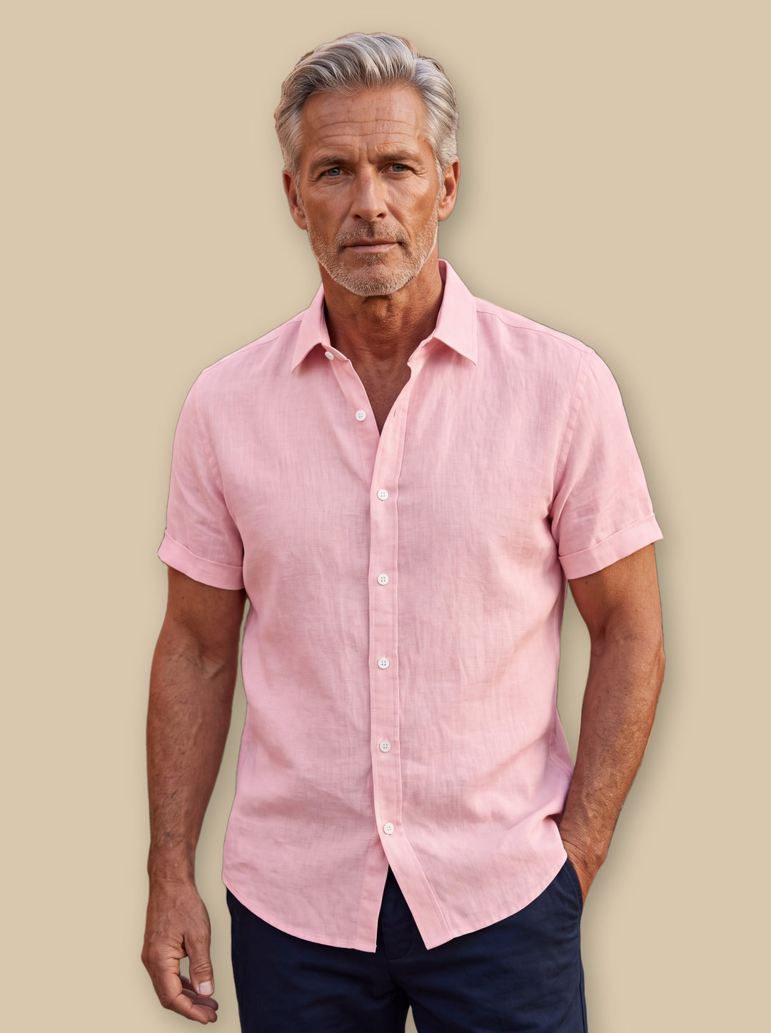 Douglas dress shirt in Pink, studio - Gentlemens Manor