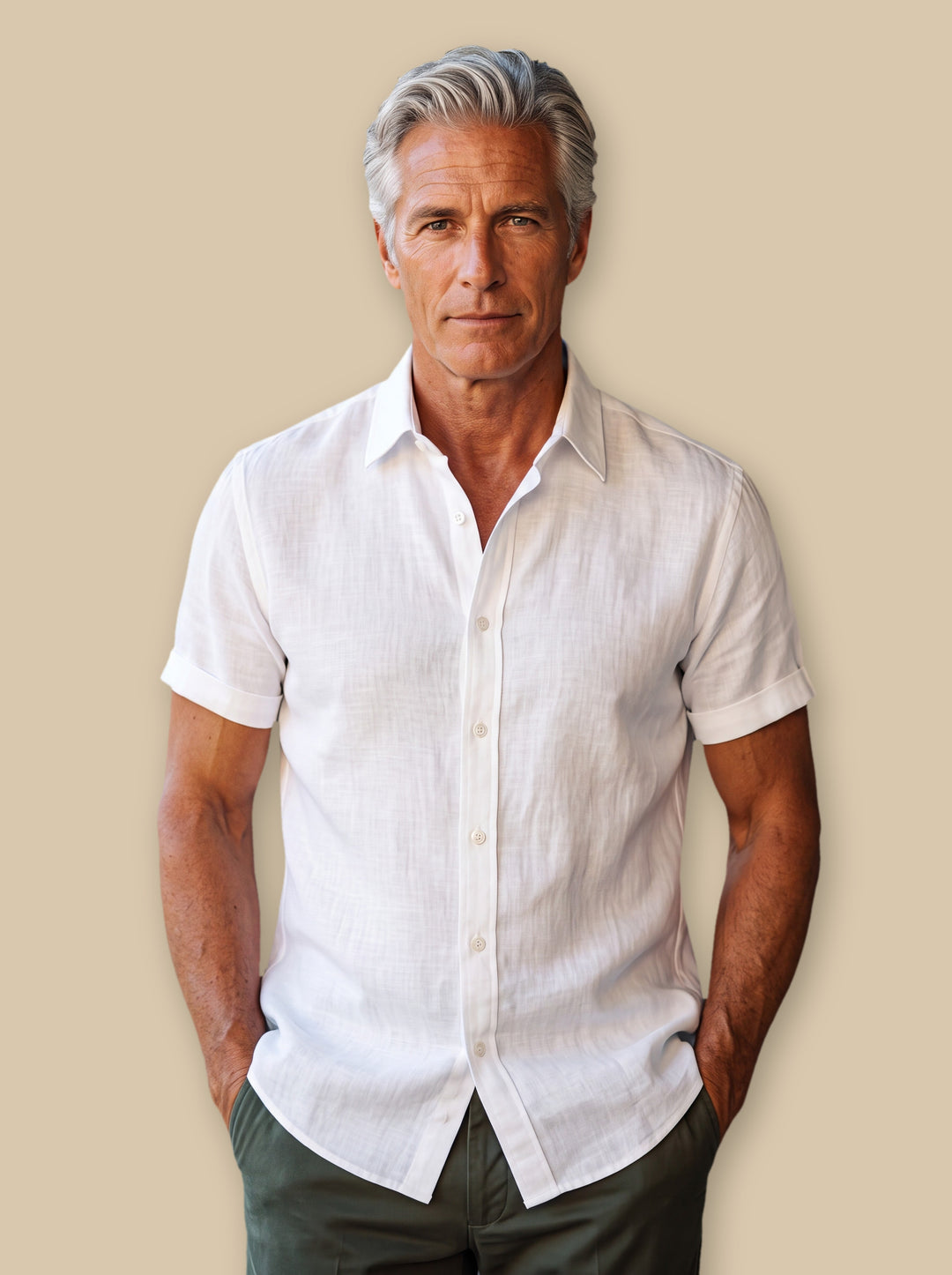 Douglas dress shirt in White, studio - Gentlemens Manor