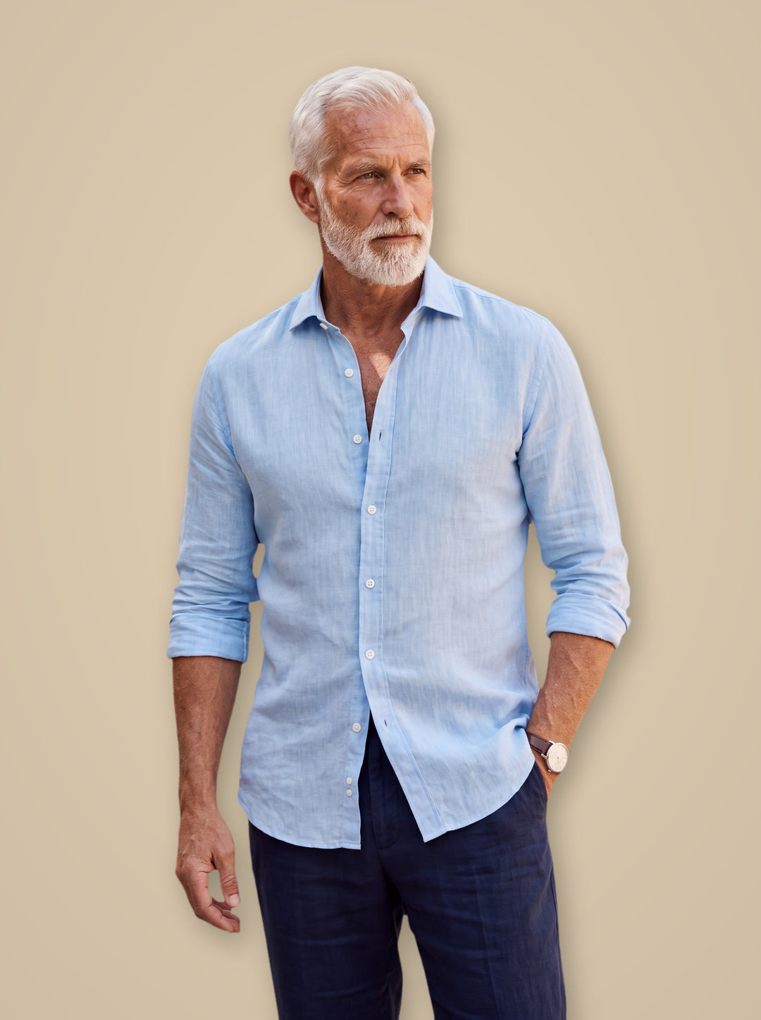 Doyle dress shirt in Light Blue, studio - Gentlemens Manor