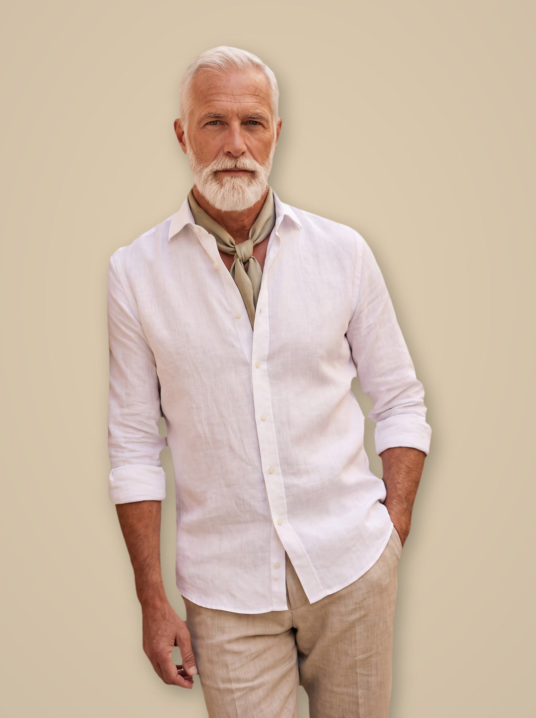 Doyle dress shirt in White, studio - Gentlemens Manor