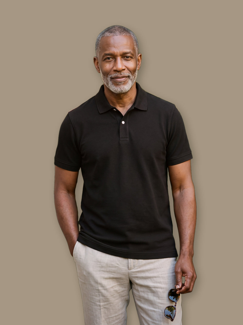 Dudley polo shirt in Black, studio - Gentlemens Manor