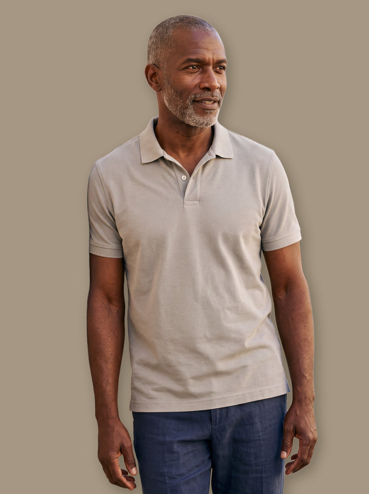 Dudley polo shirt in Grey, studio - Gentlemens Manor