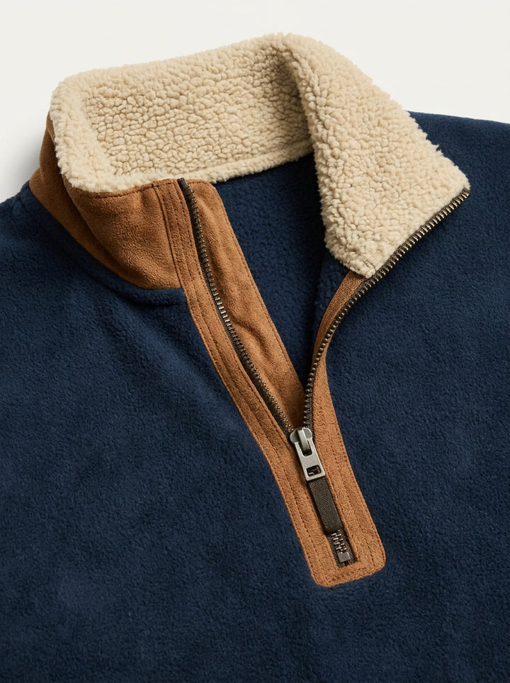Dunham quarter zip pullover, fabric close up, Gentlemens Manor