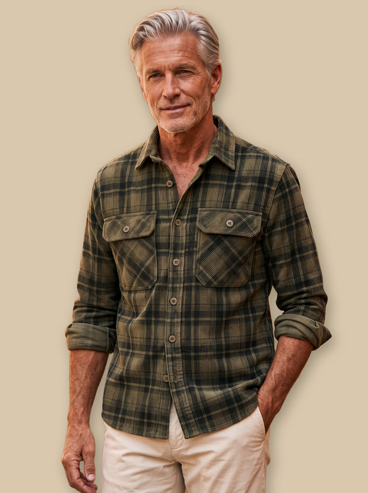 Edison casual shirt in Green, studio - Gentlemens Manor