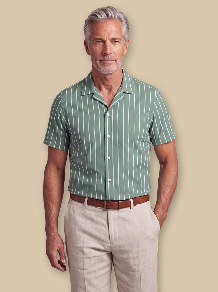 Edwin casual shirt in Green, studio - Gentlemens Manor