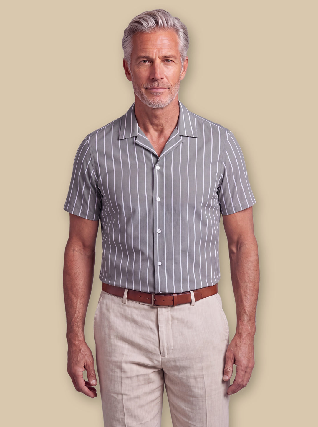 Edwin casual shirt in Grey, studio - Gentlemens Manor