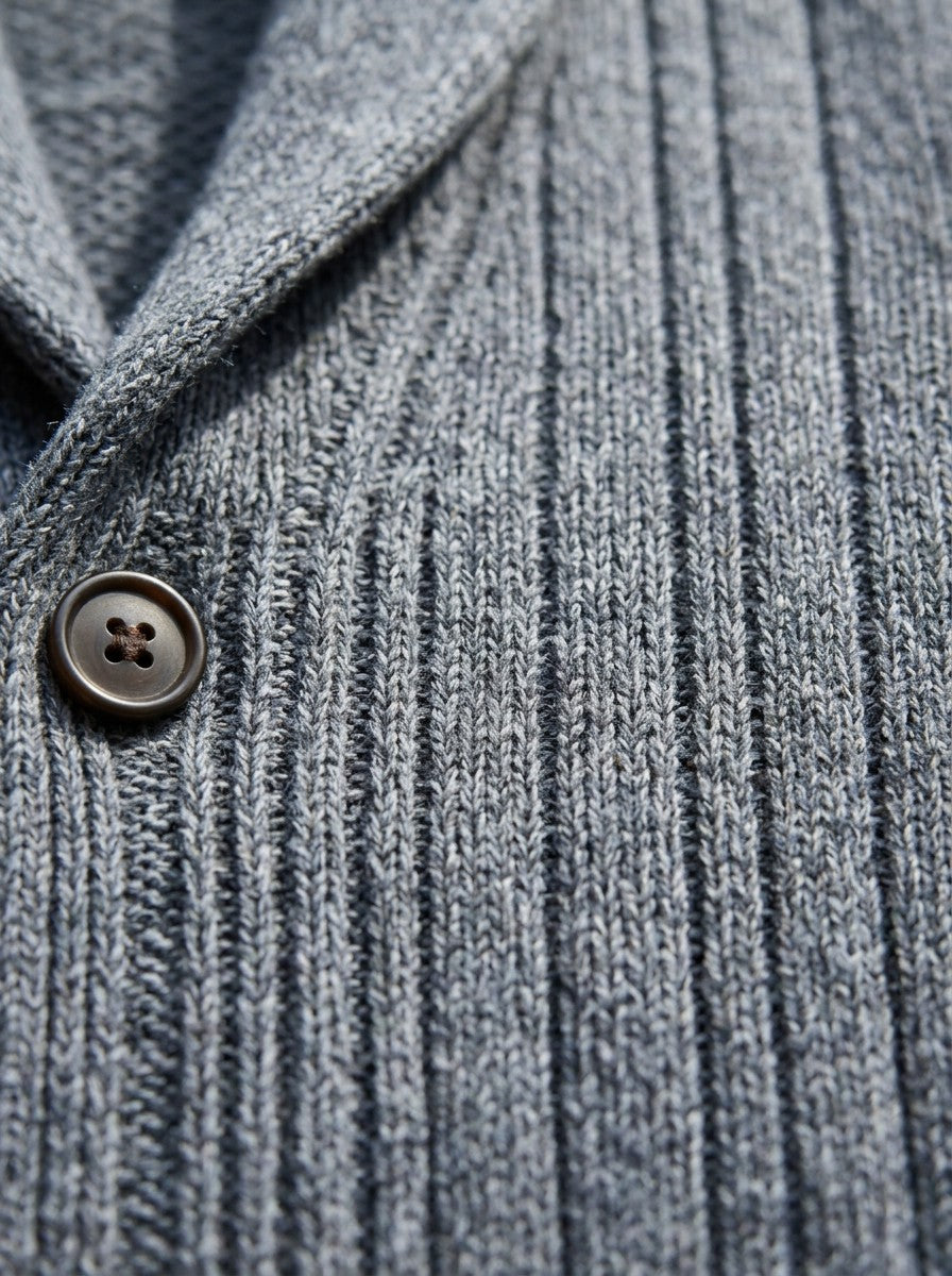 Eldridge ribbed cardigan, fabric close up, Gentlemens Manor