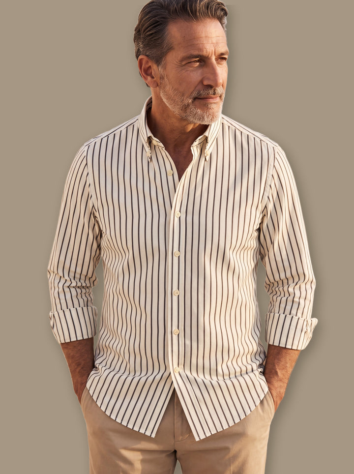 Eli dress shirt in Brown, studio - Gentlemens Manor