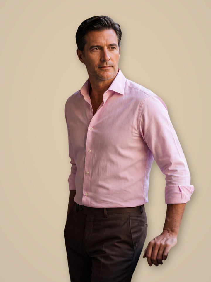 Elijah casual shirt in Pink, studio - Gentlemens Manor