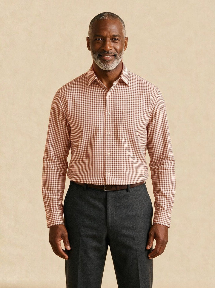 Ellery check shirt in Pink, studio, Gentlemens Manor