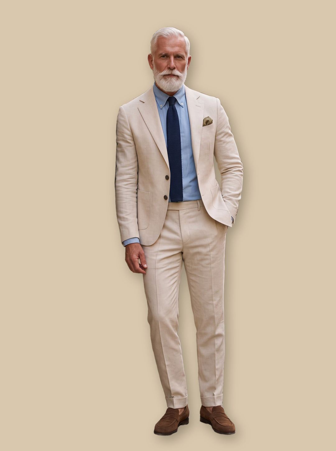 Elliott two piece set in Beige, studio - Gentlemens Manor