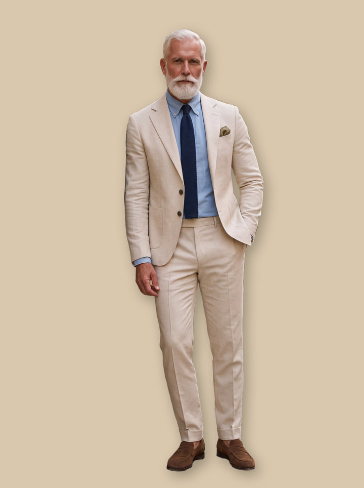Elliott two piece set in Beige, studio - Gentlemens Manor