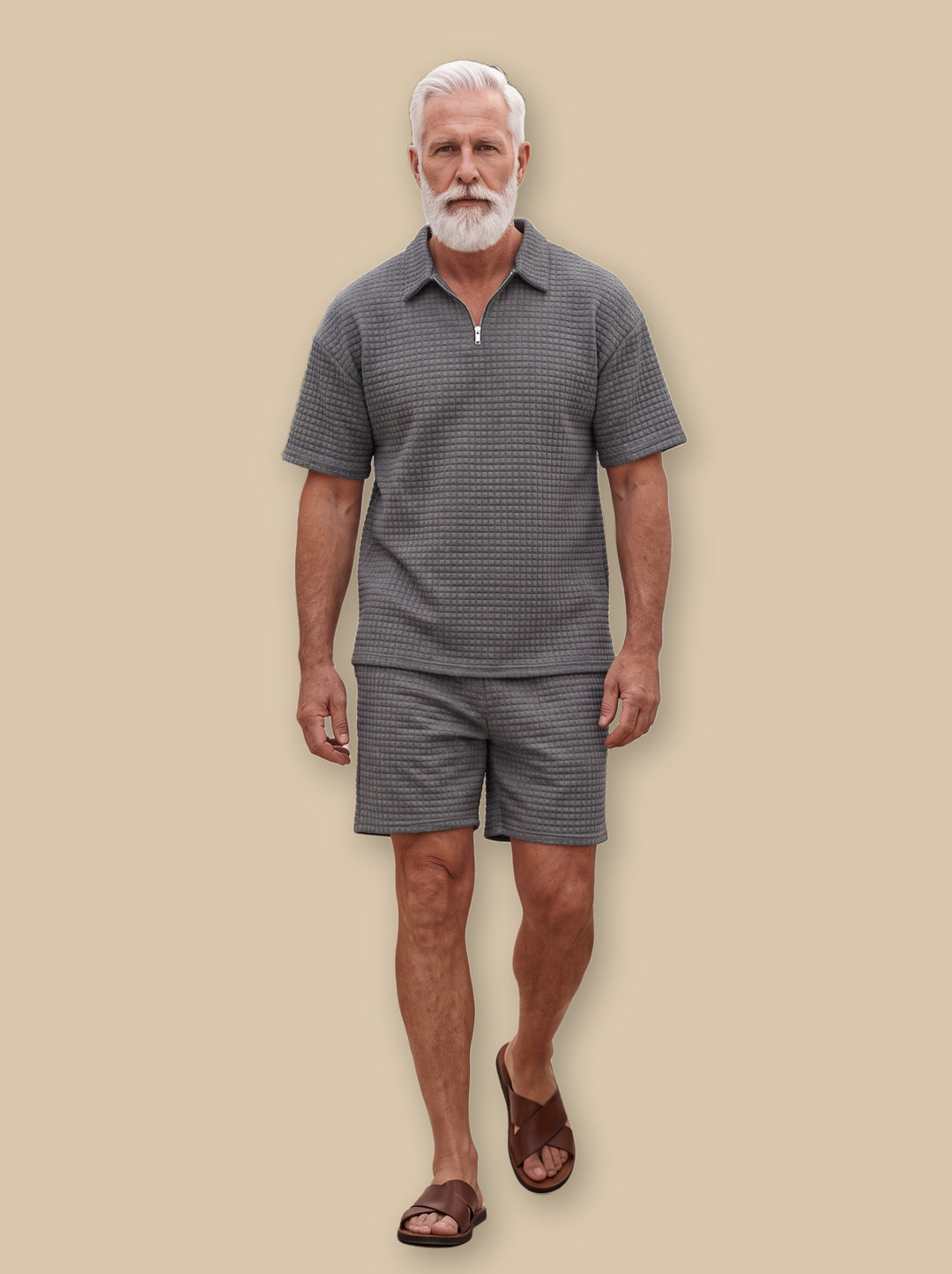 Ellis two piece set in Charcoal, studio - Gentlemens Manor