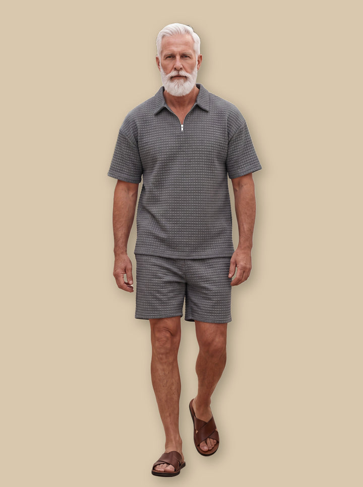 Ellis two piece set in Charcoal, studio - Gentlemens Manor