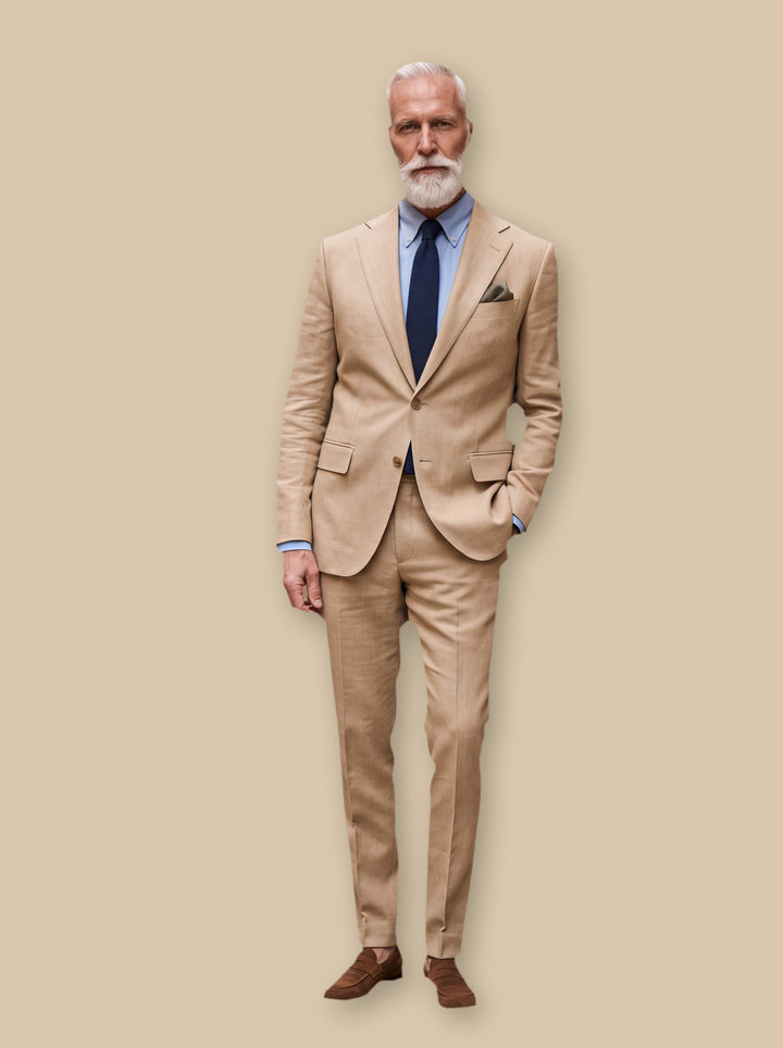 Ellsworth blazer suit in Sand, studio - Gentlemens Manor