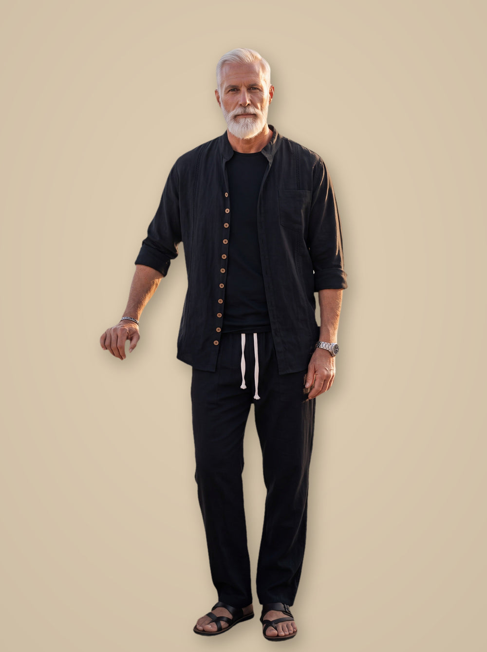 Elmer two piece set in Black, studio - Gentlemens Manor